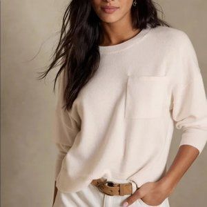 NWT Banana Republic Janni Oversized Cashmere Sweater in Ivory